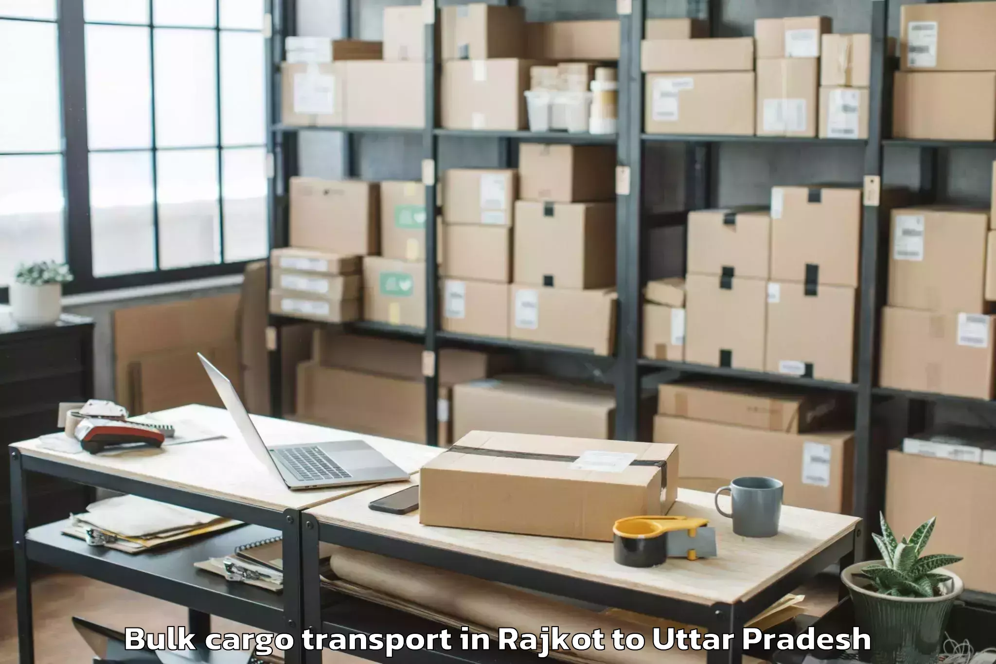 Easy Rajkot to Bilthra Bulk Cargo Transport Booking